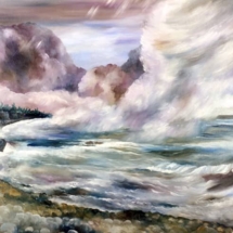 Tillum Bernard, Le cap Mahé, 1992, huile sur toile, 65 x 80 cm