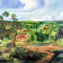 Tillum Bernard, Letchis, 1992, huile sur toile, 80 x 90 cm