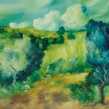 Tillum Bernard, Paysage, huile sur toile, 60 x 74 cm